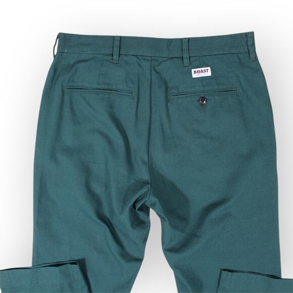 BOAST USA Mens 30x32 Patch Canvas Chino Pant ForestGreen Cotton Flat NWT - Picture 6 of 13